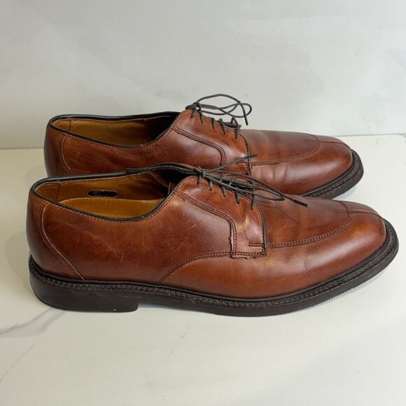 Allen Edmonds Men Split Toe Leather Lace Up Shoes Brown Size 11 - Picture 2 of 11